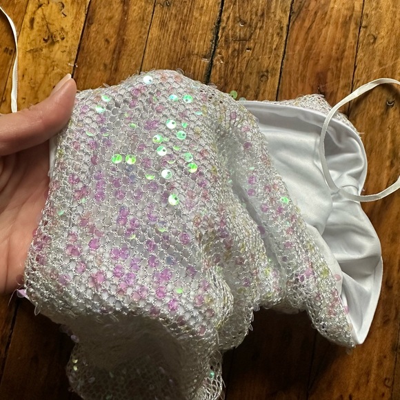 H&M Sequined One Shoulder Net Top & Sequined Net Skirt - Size L - Picture 10 of 14